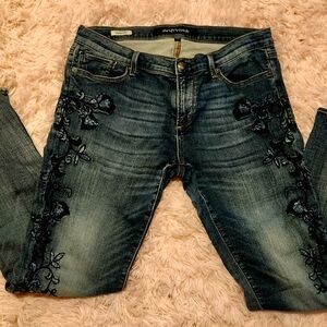 Driftwood embroided jeans